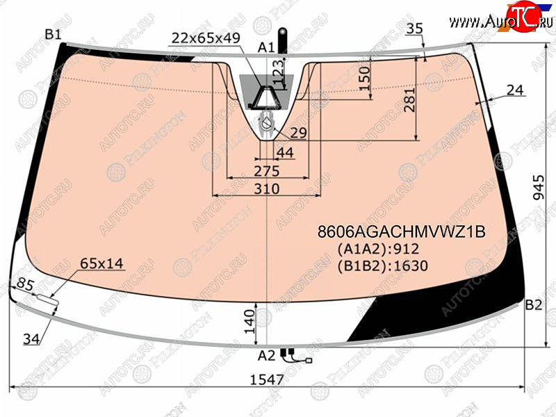 Стекло лобовое с полным обогревом + дд +камера VOLKSWAGEN TOUAREG 10-18                              8606AGACHMVWZ1B