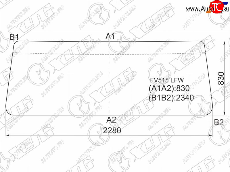 Стекло лобовое Foton Bj3251 05-  Mitsubishi Fuso Supergreat 96- FV515 LFW