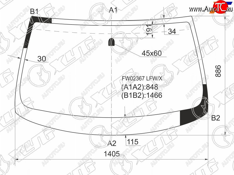 Стекло лобовое Infiniti G35 02-07  Nissan Skyline 01-07 FW02367 LFW/X