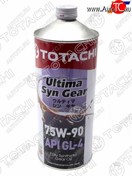 Масло трансмиссионное синтетическое TOTACHI Ultima Syn-Gear 75W-90 GL-4 1л G3501