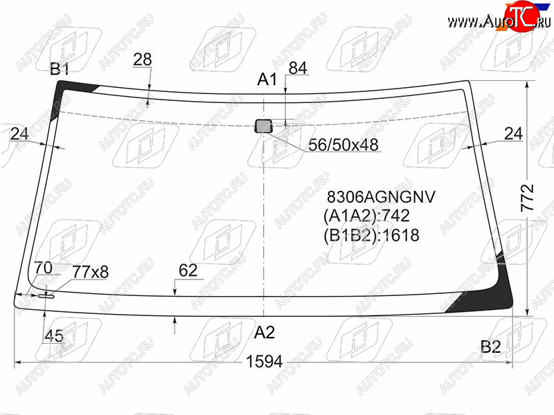 Стекло лобовое TOYOTA LAND CRUISER J100/LEXUS LX470 98-07 FUYAO 8306AGNGNV, 8306agngnv 8306AGNGNV