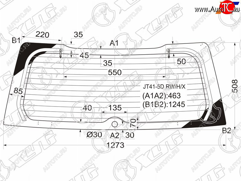 Стекло заднее (Цвет зеленый Обогрев 5D WGN) Mitsubishi Lancer 02-10  Lancer Cedia 00-03 JT41-5D RW/H/X