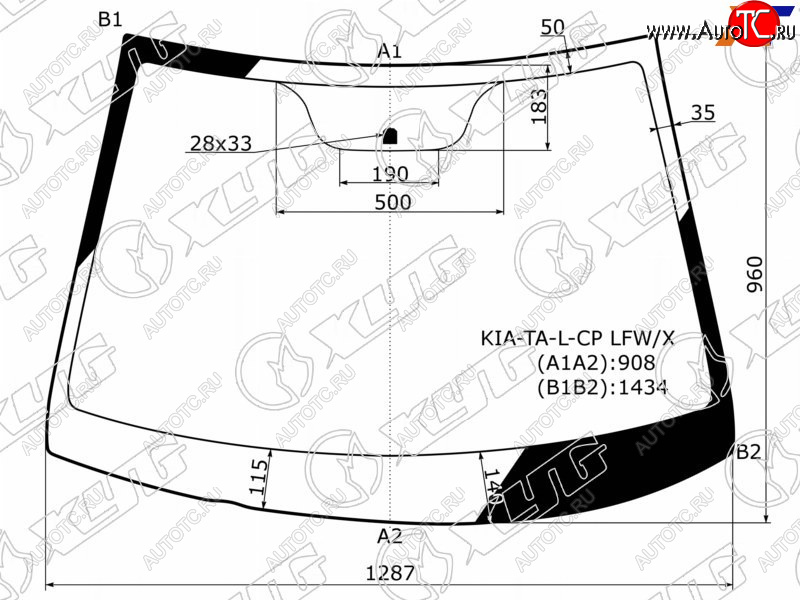 Стекло лобовое Kia Picanto 11-17  Morning 11-17 KIA-TA-L-CP LFW/X