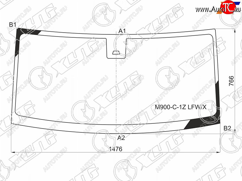 Стекло лобовое (Одна камера) Daihatsu Thor 16-20  Subaru Justy 16-  Toyota Roomy 16-  Tank 16- M900-C-1Z LFW/X