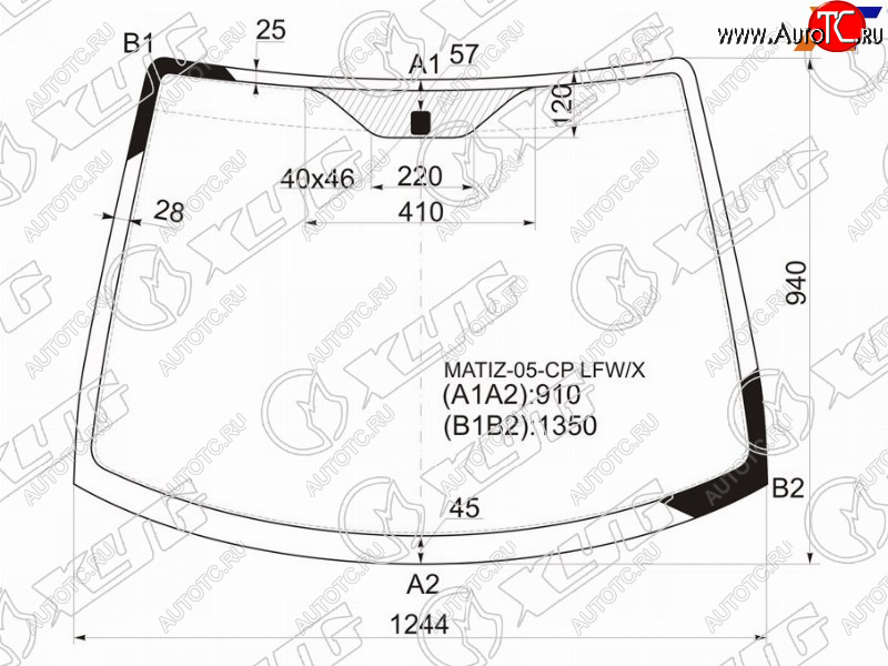 Стекло лобовое Chevrolet Spark 05-10  Daewoo Matiz 05-11 MATIZ-05-CP LFW/X