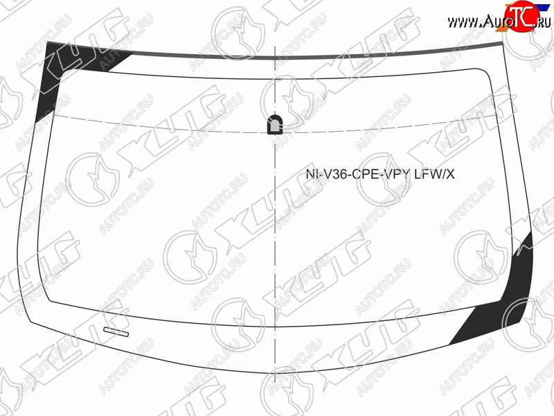 Стекло лобовое (Молдинг 2D CPE) Infiniti G25 10-14  G35 06-09  G37 08-14  Nissan Skyline 06-15 NI-V36-CPE-VPY LFW/X