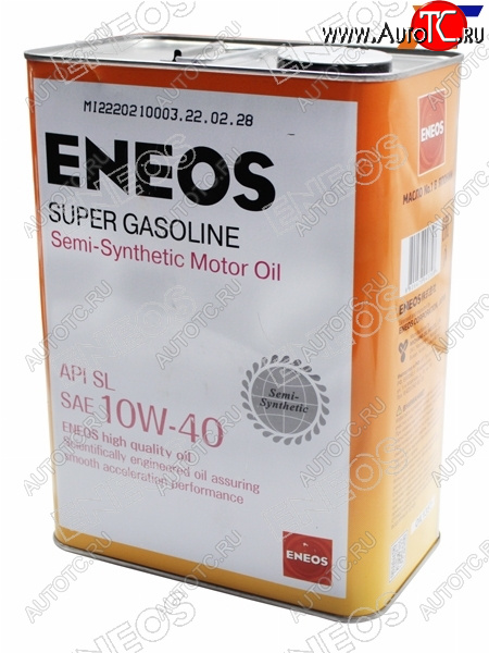 Масло моторное полусинтетическое ENEOS Super Gasoline 10W-40 SL 4л OIL1357