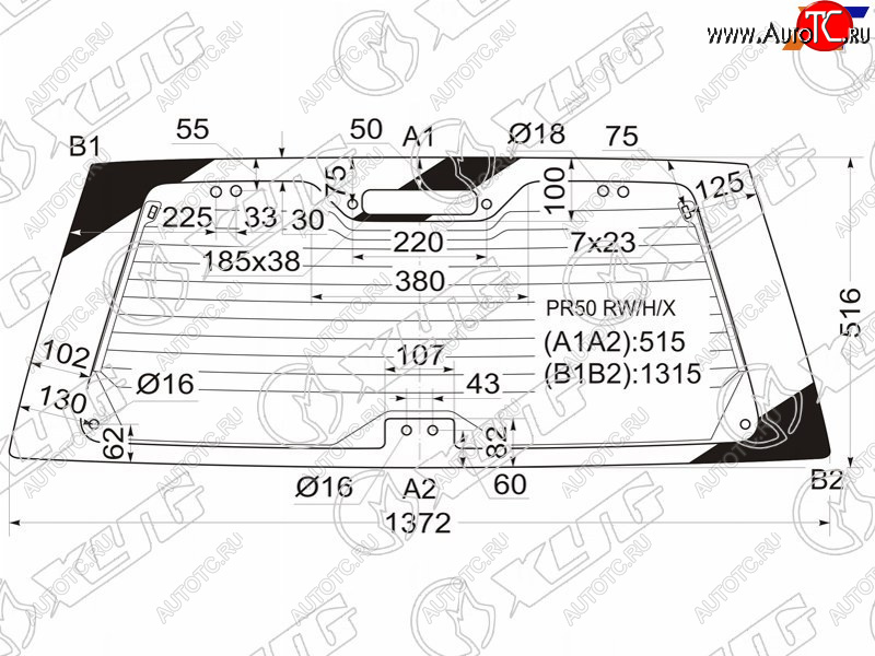 Стекло заднее (Цвет зеленый Обогрев) Nissan Terrano 95-02  Infiniti QX4 96-03  Nissan Pathfinder PR50 RW/H/X