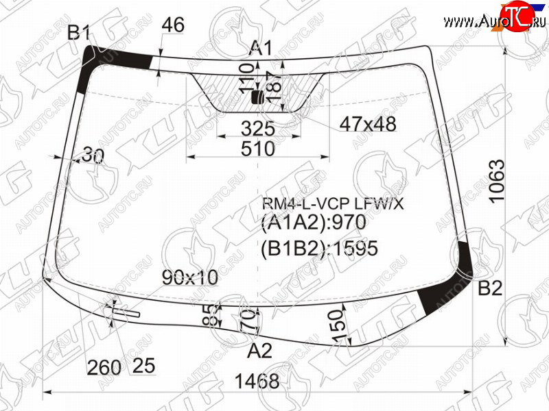 Стекло лобовое Honda CR-V 11-18 RM4-L-VCP LFW/X