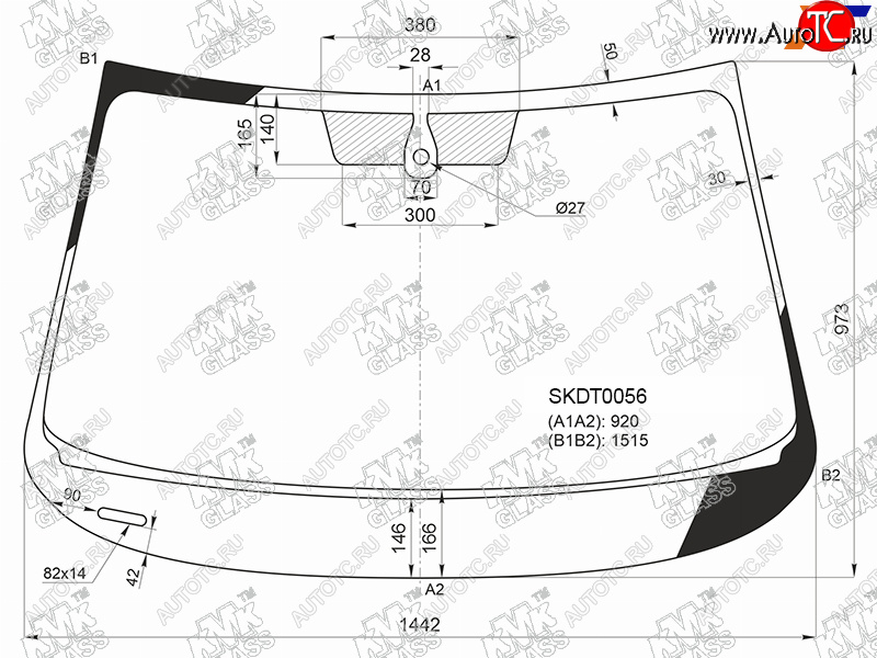 Стекло лобовое + дд SKODA OCTAVIA 17-20                                                              SKDT0056