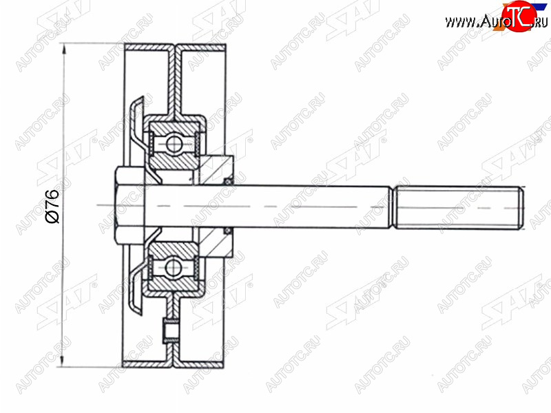 Ролик приводного ремня обводной SKODA FABIAROOMSTERVW POLO 1,2 01- ST-03D145276D