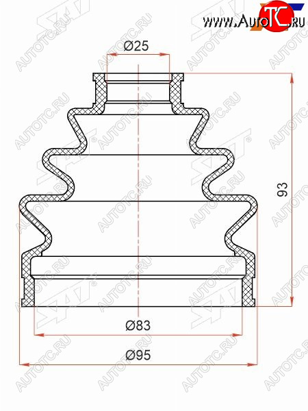 Пыльник шруса наружный KIA K5 20-TOYOTA VITZ NSP135 ST-105-0080