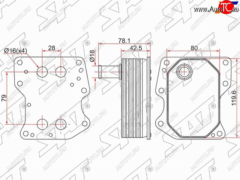 Радиатор масляный FORD TRANSIT 06-TRANSIT 13-                                                       ST-1372757