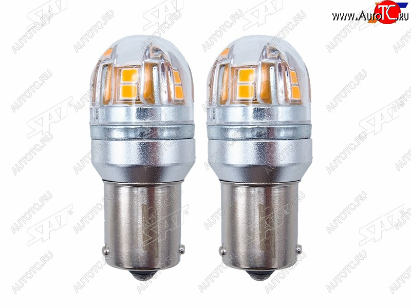 Лампа дополнительного освещения 12V PY21W 2.8W320LM  Canbus LED Оранжевая (Комплект 2 шт.) ST-175-0066