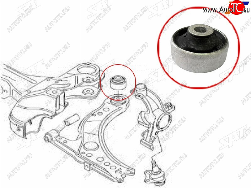 Сайлентблок переднего рычага задний VW POLO 2010-VW Golf 97-03Audi A3 2000-2003Skoda Octavia 1997 ST-1J0407181