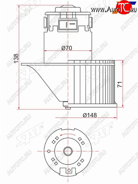 Мотор отопителя салона Nissan X-Trail 00-07 ST-27225-9H600