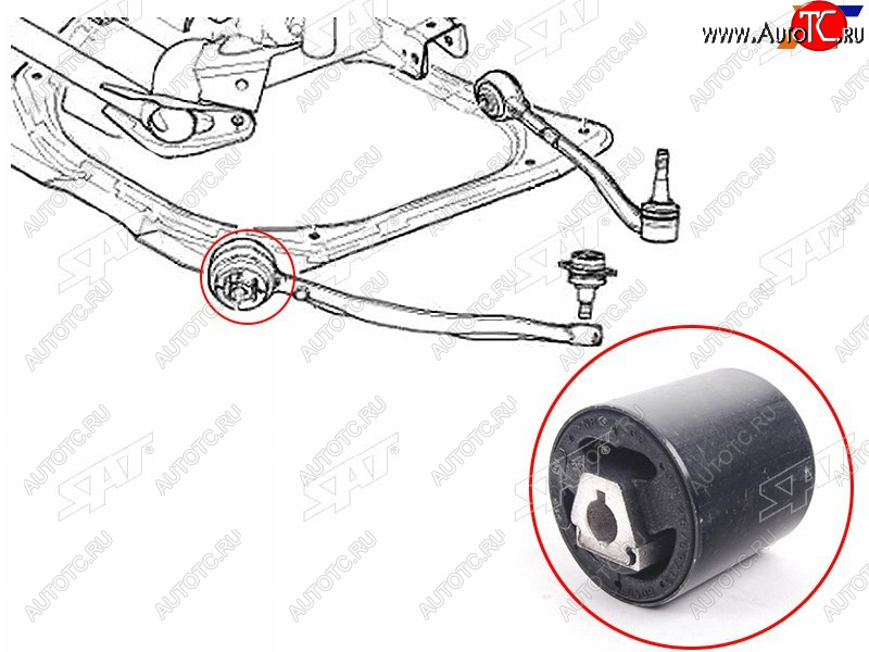 Сайлентблок переднего продольного рычага BMW X5 E53 99-06 ST-31126769715