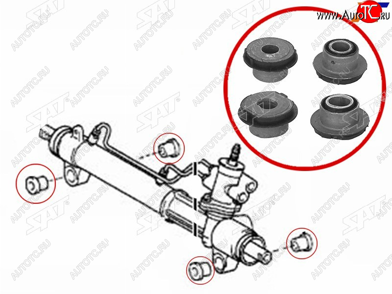 Сайлентблок рулевой рейки (комплект) TOYOTA RAV 4 00-05 ST-44250-42140B