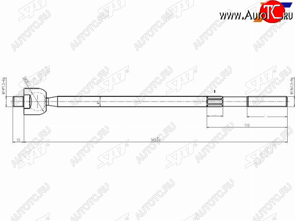 Тяга рулевая TOYOTA BBCALDINACARINACORONAECHOGAIAIPSUMISTNADIARAUMVITZYARIS 4WD 92-05 ST-45503-59055