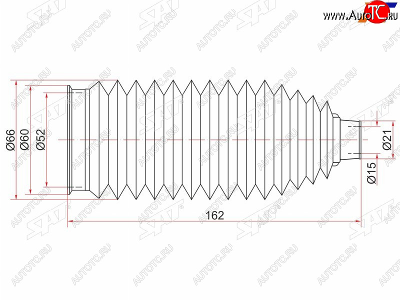 Пыльник рулевой рейки TOYOTA HARRIER 03-JUKE 10 -LEXUS RX300330350 03-06KLUGER 03-07 LH=RH ST-45535-48020