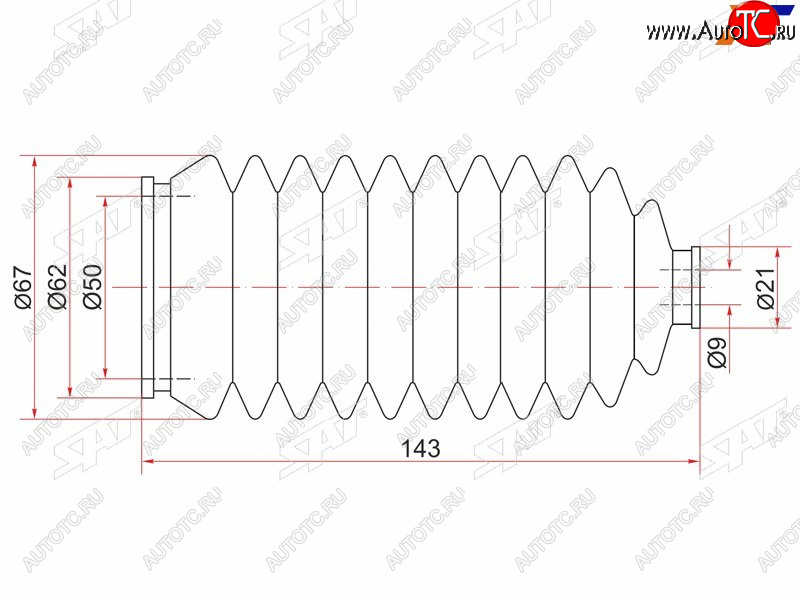 Пыльник рулевой рейки TOYOTA CAMRYVISTA 89-98 LH=RH ST-45535-32030