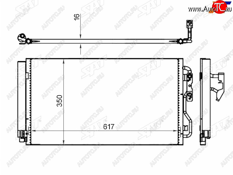 Радиатор кондиционера BMW 1-Series 11-19  3-Series 11-19  2-Series 14-  3-Series Gran Turismo 13- ST-47-0014