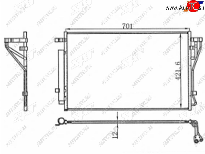 Радиатор кондиционера Hyundai Sonata 19-  Kia K5 19- ST-47-0013