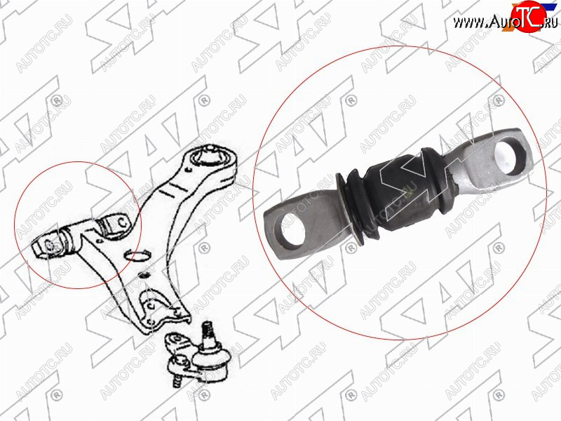 Сайлентблок передний переднего нижнего рычага TOYOTA HIGHLANDERKLUGERLEXUS RX270350450H 07- ST-48654-33050