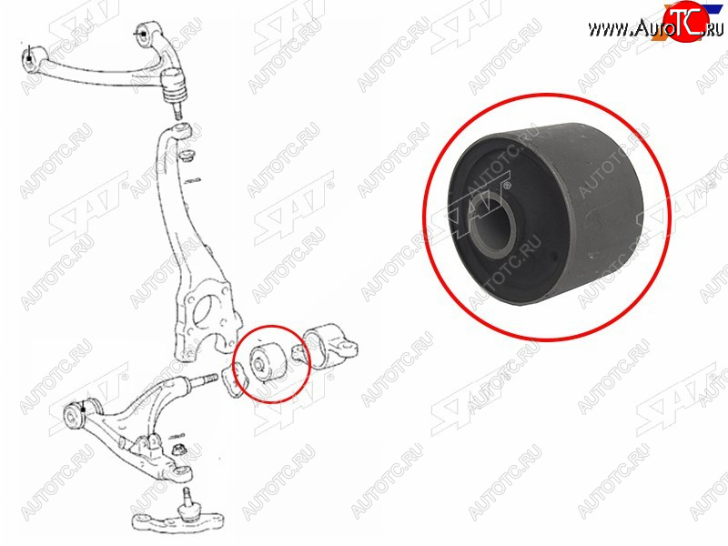 Сайлентблок переднего нижнего рычага задний LEXUS LS430CELSIOR 00-06 ST-48655-50012