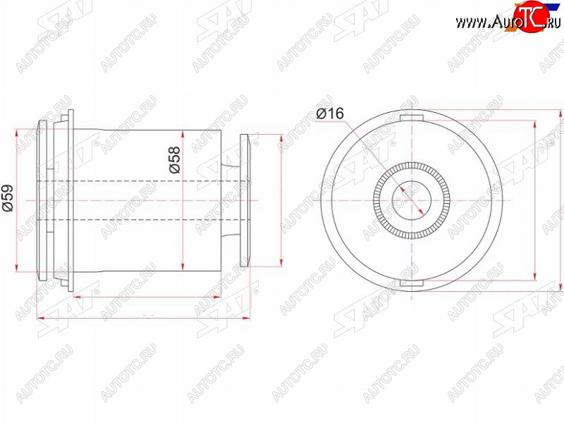 Сайлентблок RR переднего нижнего рычага TOYOTA 4RUNNERFJ CRUISERLAND CRUISER PRADOLEXUS GX460 09- ST-48655-60050