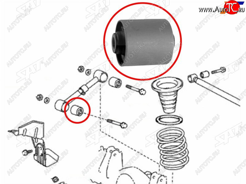 Сайлентблок FR=RR задней верхней продольной тяги TOYOTA LAND CRUISERLEXUS LX570 07- ST-48702-60130