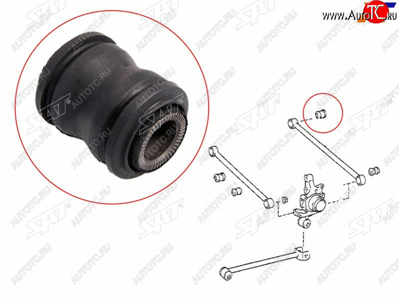 Сайлентблок задней нерегулируемой поперечной тяги (к балке) TOYOTA CALDINACARINACORONA 92-02 4WD ST-48725-48010
