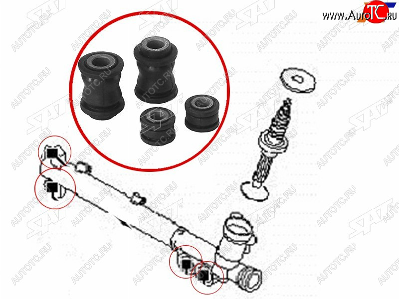 Сайлентблок рулевой рейки (комлект) INFINITI FX4535 02-08G35 02-07NISSAN SKYLINE 01-07 ST-49001-CG100B