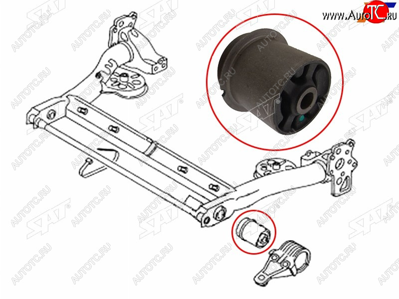 Сайлентблок задней балки без кронштейном A6 97-05SKODA SUPERB 01-08VW PASSAT 96-05 ST-4B0501521E