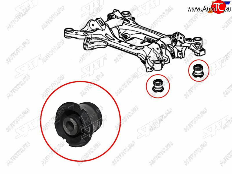 Сайлентблок заднего подрамника HONDA ACCORD 08-12CROSSTOUR 10-ACURA TSX 09-14INSPAIRE 07- ST-50360-TA0-A01