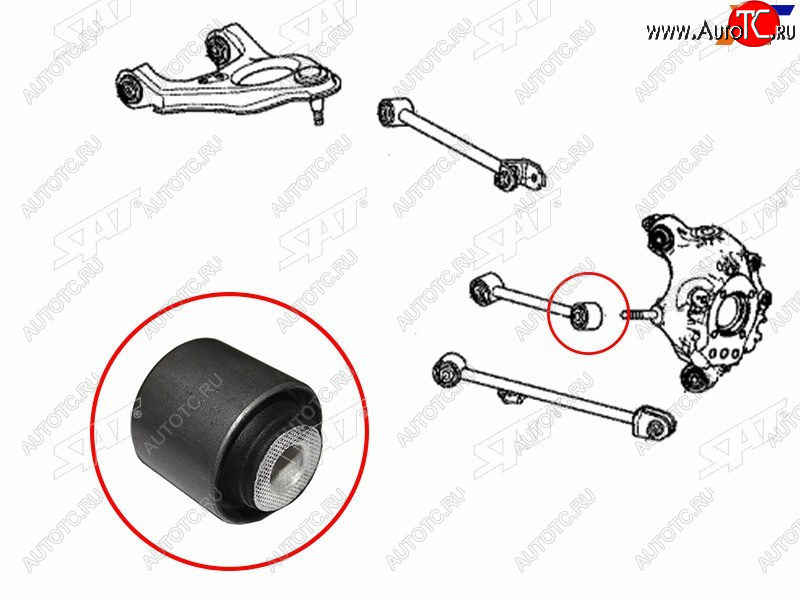 Сайлентблок заднего поперечного рычага HONDA ACCORD 08-12CROSSTOUR 10-ACURA TSX 09-14              ST-52345-TA0-A00-B2