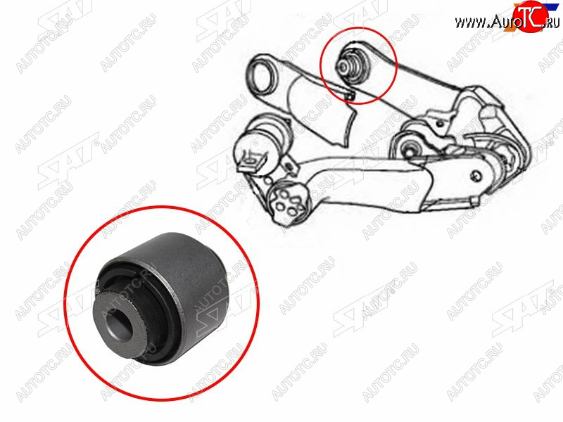 Сайлентблок заднего нижнего рычага HONDA CR-V 07-  EDIX 04-09  CIVIC FB 12-15  FR-V 04-09 ST-52370-SWA-A01-BR