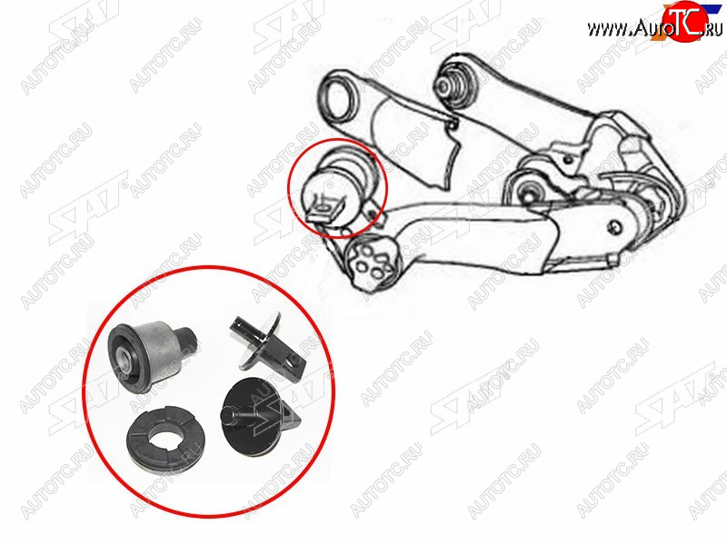 Сайлентблок заднего нижнего рычага (комплект) HONDA CR-V 07-  EDIX 04-09  CIVIC FB 12-15  FR-V 04 ST-52370-SWA-A01-BF