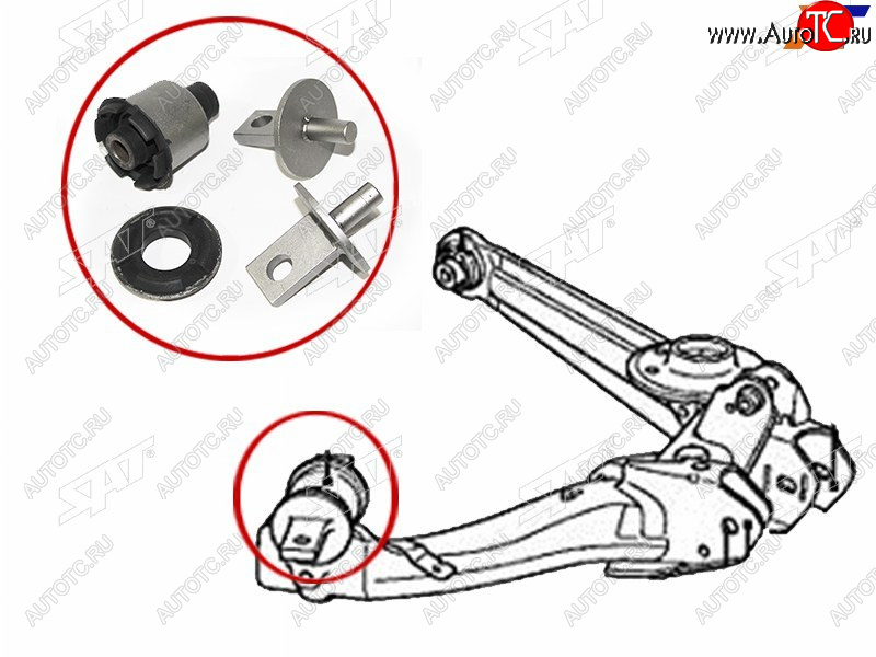 Сайлентблок заднего нижнего рычага передний HONDA STREAM 06-14CIVIC 06-15 ST-52371-SMA-040BF