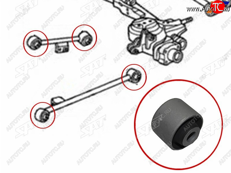 Сайлентблок задней продольной тяги HONDA HR-V 98-05CAPA 98-02LOGO 98-01 ST-52390-S2H-000B