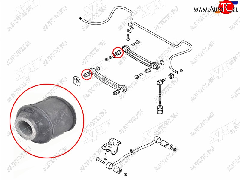 Сайлентблок заднего поперечного рычага (ТАГАЗ) HYUNDAI ACCENT 99-12                                  ST-52773-25000