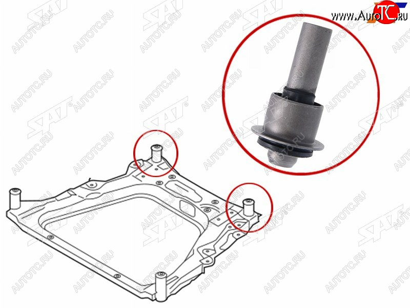 Сайлентблок переднего подрамника задний NISSAN QASHQAIQASHQAI+2 06-14X-TRAIL 07-JUKE 10- ST-54467-JD00A