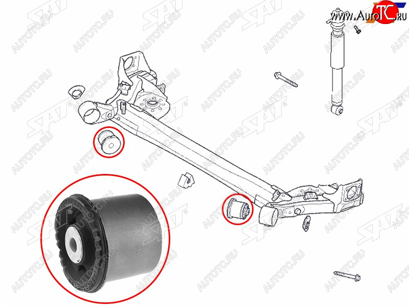 Сайлентблок задней балки HYUNDAI CRETA 16- ST-55160-M0000