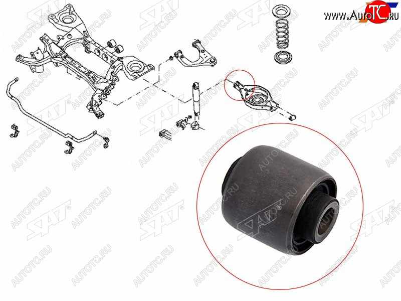 Сайлентблок заднего нижнего рычага под пружину NISSAN PATROL 62 10-PATHFINDER 05-12 ST-551B0-EB300B