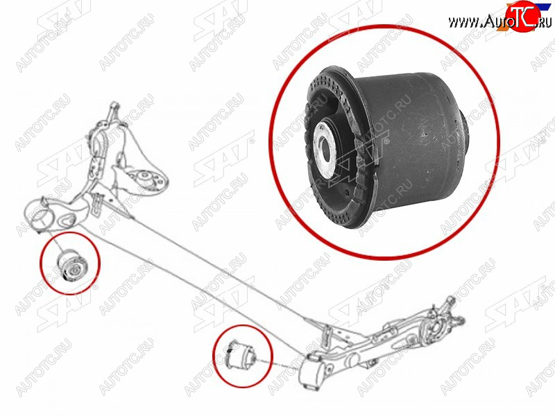 Сайлентблок задней балки HYUNDAI SOLARISACCENT KIA RIO 11- LH=RH ST-55160-1R000