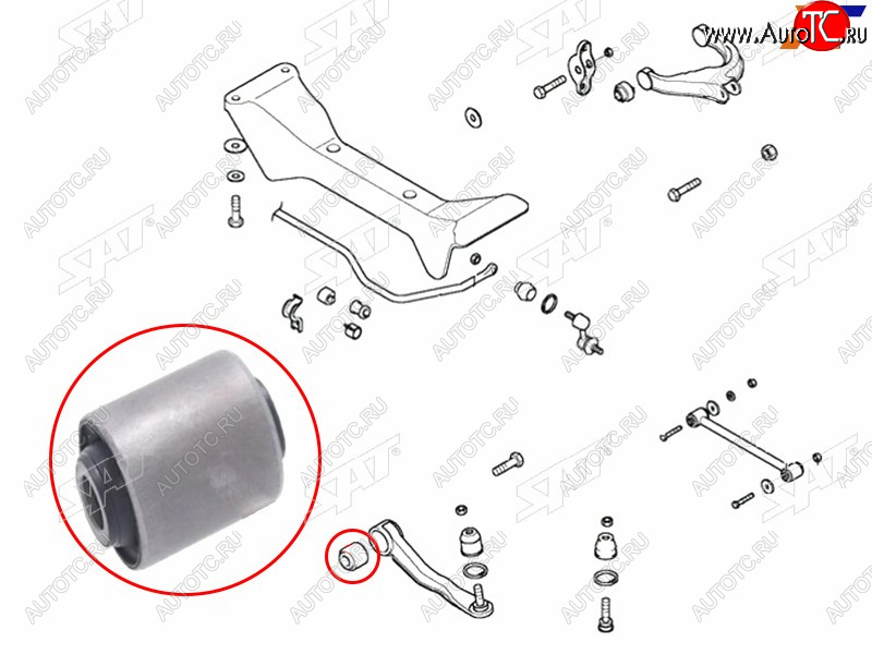 Сайлентблок заднего нижнего поперечного рычага HYUNDAI SONATA (EF) 01-13KIA OPTIMAMAGENTIS 01-05 ST-55215-38000