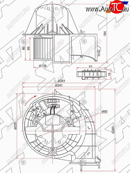 Мотор отопителя салона BMW X5 06-13  X6 08-14 ST-64116971108