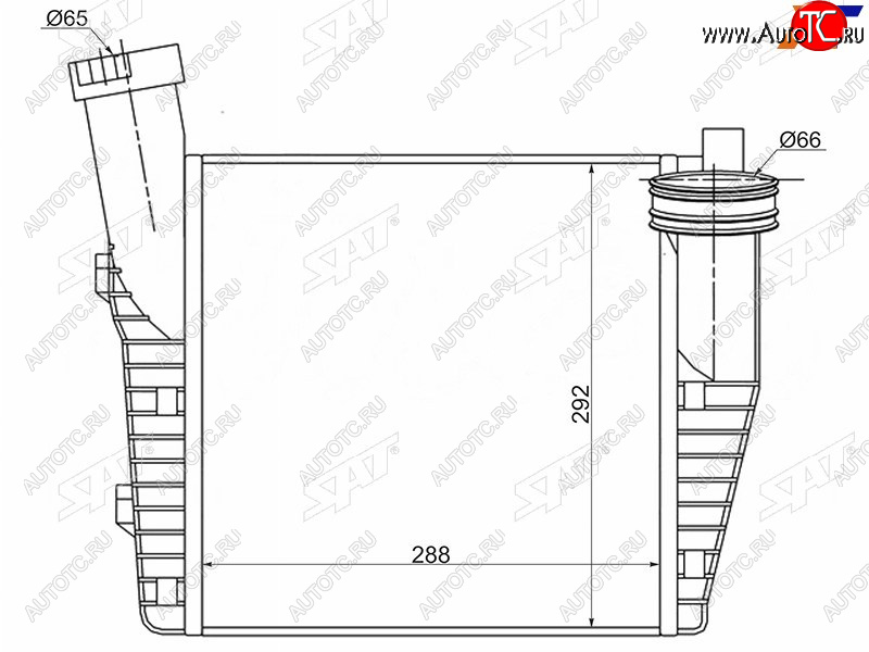 Радиатор интеркулера AUDI Q7 06-PORSCHE CAYENNE 02-VOLKSWAGEN TOUAREG 02-(левый) ST-7L6145803D