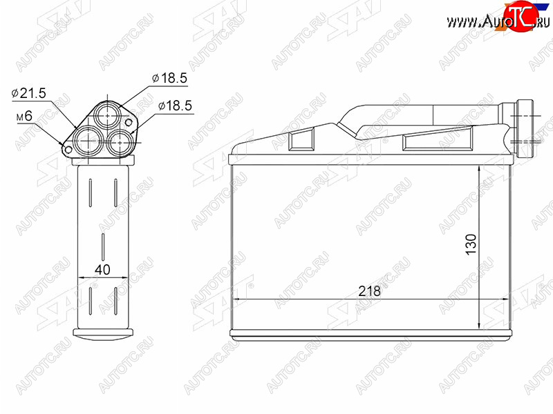 Радиатор отопителя салона BMW X5 E53 99-06BMW E39 95-03 ST-87-0004