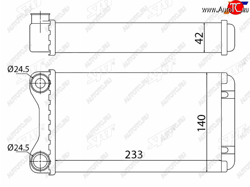 Радиатор отопителя салона  AUDI A4S4 00-09SEAT EXEO 09-(трубчатый) ST-87-0028